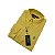 Camisa Social Linho Manga Longa Amarelo Claro Logo Clássico Celeste - Imagem 1