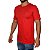 Camiseta Manhattan Jeans Vermelho Logo Clássico Bordado - Imagem 2