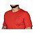 Camiseta Manhattan Jeans Vermelho Logo Clássico Bordado - Imagem 4