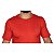 Camiseta Manhattan Jeans Vermelho Logo Clássico Bordado - Imagem 3