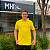 Camiseta Manhattan Jeans Amarelo Logo Clássico Bordado - Imagem 1
