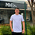 Camiseta Manhattan Jeans Branco Logo Clássico Bordado - Imagem 1