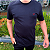 Camiseta Manhattan Jeans Preto Logo Clássico Bordado - Imagem 3