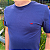 Camiseta Manhattan Jeans Marinho Logo Clássico Bordado - Imagem 4