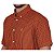 Camisa Social Oxford Xadrez Manga Curta Laranja Logo Colorido - Imagem 5