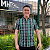 Camisa Social Manga Curta Xadrez Listra Preta Verde Logo Clássico Branco - Imagem 1
