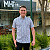 Camisa Social Manga Curta Xadrez Branco Preto Bege Logo Clássico Amarrom - Imagem 1