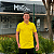 Polo Manhattan Jeans Amarelo Logo Clássico Bordado - Imagem 1