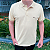 Polo Manhattan Jeans Bege Logo Clássico Bordado - Imagem 4