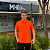 Polo Manhattan Jeans Laranja Logo Clássico Bordado - Imagem 1