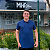 Polo Manhattan Jeans Marinho Logo Clássico Bordado - Imagem 1
