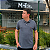 Polo Manhattan Jeans Preto Mescla Logo Clássico Bordado - Imagem 2