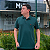 Polo Manhattan Jeans Verde Militar Logo Clássico Bordado - Imagem 2