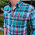Camisa Ralph Lauren Xadrez Manga Longa Multicolor Verde Logo Colorido - Imagem 3