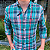 Camisa Ralph Lauren Xadrez Manga Longa Multicolor Verde Logo Colorido - Imagem 4