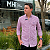 Camisa Ralph Lauren Micro Xadrez Manga Longa Rosa Logo Clássico Azul - Imagem 2