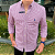 Camisa Ralph Lauren Micro Xadrez Manga Longa Rosa Logo Clássico Azul - Imagem 4