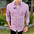 Camisa Ralph Lauren Micro Xadrez Manga Longa Rosa Logo Clássico Azul - Imagem 5
