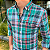 Camisa Ralph Lauren Multi Color Manga Longa Verde Logo Clássico Marinho - Imagem 3