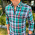 Camisa Ralph Lauren Multi Color Manga Longa Verde Logo Clássico Marinho - Imagem 5