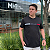 Camiseta Tommy Hilfiger Preto Chest Insert Bordado Tee - Imagem 1