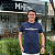 Camiseta Tommy Hilfiger Marinho Contrast Stitch Stripe Estampada Tee - Imagem 2