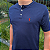 Camiseta Ralph Lauren Henley Azul Marinho Logo Clássico Vermelho - Imagem 3
