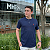 Camiseta Ralph Lauren Henley Azul Marinho Logo Clássico Vermelho - Imagem 1