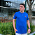 Camiseta Ralph Lauren Henley Azul Royal Logo Clássico Laranja - Imagem 1
