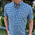 Camisa Ralph Lauren Xadrez Manga Curta Azul Royal Clássico Laranja - Imagem 4