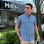 Camisa Ralph Lauren Xadrez Manga Curta Azul Royal Clássico Laranja - Imagem 1