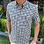 Camisa Ralph Lauren Xadrez Manga Curta Café Logo Clássico Azul Royal - Imagem 4