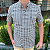 Camisa Ralph Lauren Xadrez Manga Curta Café Logo Clássico Azul Royal - Imagem 3