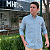 Camisa Ralph Lauren Xadrez Manga Longa Azul Preto Clássico Laranja - Imagem 1