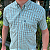Camisa Social Txc Xadrez Manga Curta Azul 29188C Com Bolso - Imagem 3