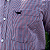 Camisa Manhatan Jeans Quadriculada Manga Curta Vermelho Marinho Logo Preto - Imagem 3