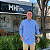 Camisa Manhatan Jeans Quadriculada Manga Longa Azul Royal Logo Marinho - Imagem 2