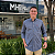 Camisa Manhatan Jeans Quadriculada Manga Longa Preto Logo Vermelho - Imagem 6