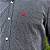 Camisa Manhatan Jeans Quadriculada Manga Longa Preto Logo Vermelho - Imagem 4