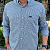 Camisa Manhatan Jeans Quadriculada Manga Longa Verde Marinho Logo Preto - Imagem 5