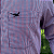 Camisa Manhatan Jeans Quadriculada Manga Longa Vermelho Marinho Logo Preto - Imagem 3