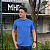 Camiseta Ralph Lauren Azul Royal Mescla Logo Clássico Amarelo - Imagem 1