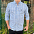Camisa Ralph Lauren Listrado Manga Longa Azul Claro Listra Vermelho Logo Preto - Imagem 2