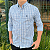 Camisa Ralph Lauren Listrado Manga Longa Azul Claro Listra Vermelho Logo Preto - Imagem 4
