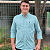 Camisa Ralph Lauren Xadrez Manga Longa Verde Claro Marinho Logo Clássico Marinho - Imagem 1