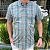 Camisa Social Txc Xadrez Manga Curta Azul Multicolor 29192C Com Bolso - Imagem 2