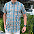 Camisa Social Txc Xadrez Manga Curta Azul Multicolor 29192C Com Bolso - Imagem 5