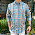 Camisa Social Txc Xadrez Manga Longa Azul Multicolor Bordada 29176L Com Bolso - Imagem 2