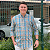 Camisa Social Txc Xadrez Manga Longa Azul Multicolor Bordada 29176L Com Bolso - Imagem 1