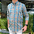 Camisa Social Txc Xadrez Manga Longa Azul Multicolor Bordada 29176L Com Bolso - Imagem 5